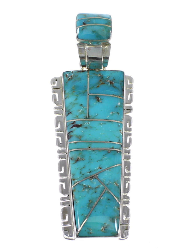 Turquoise Southwest Jewelry Silver Pendant AX47904